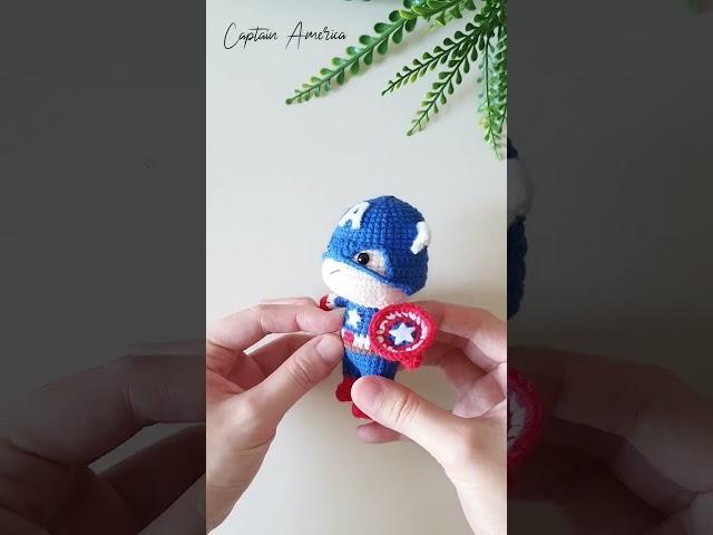 Crochet Captain America #shorts #springdaydiy #crochet