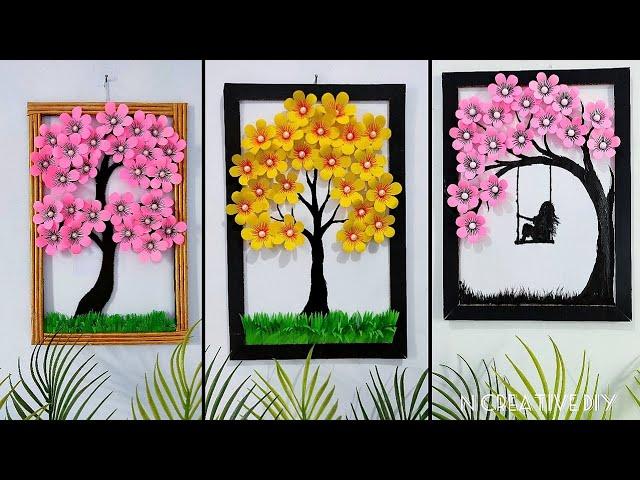 Best paper craft for home decor | Unique Tree wall hanging  | Paper flower wall decor | Room decor