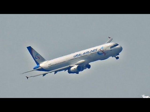 Airbus A321 - Уральские авиалинии. Захват глиссады. Выпуск шасси. Жуковский.