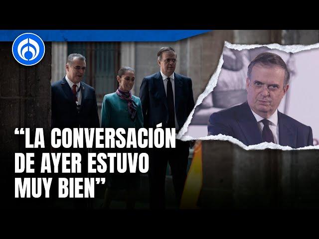 Ebrard reconoce que Sheinbaum actuó mejor que AMLO tras victoria de Trump