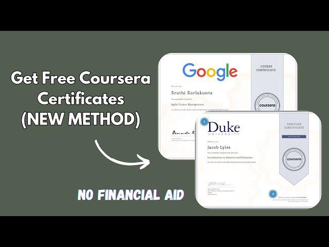 How To Get Paid Coursera Courses for FREE with Certificates in 2024 | Without Financial Aid