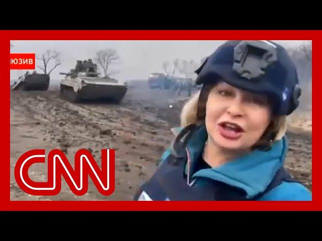 See how Russian state TV is covering the war in Ukraine