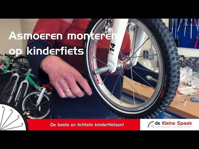 Asmoeren monteren op kinderfiets