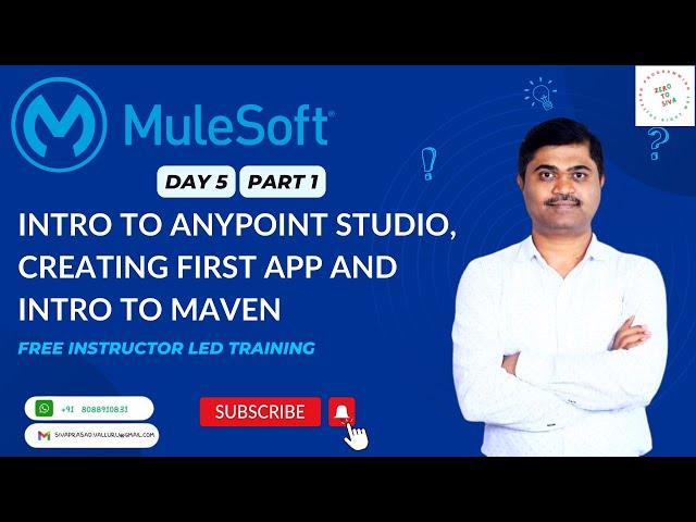 MULESOFT TRAINING DAY5 - INTRO TO STUDIO- MAVEN-INTRO-CREATING FIRST MULE APP