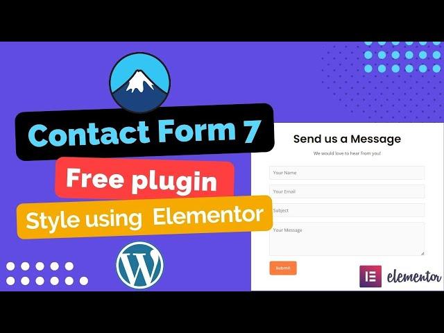 Design Contact Form 7 in WordPress with Elementor | 100% Free Addon | Contact Form 7 Tutorial 2023