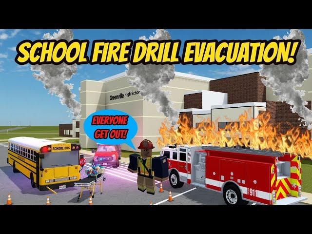 Greenville, Wisc Roblox l School Fire Drill EVACUATION Roleplay