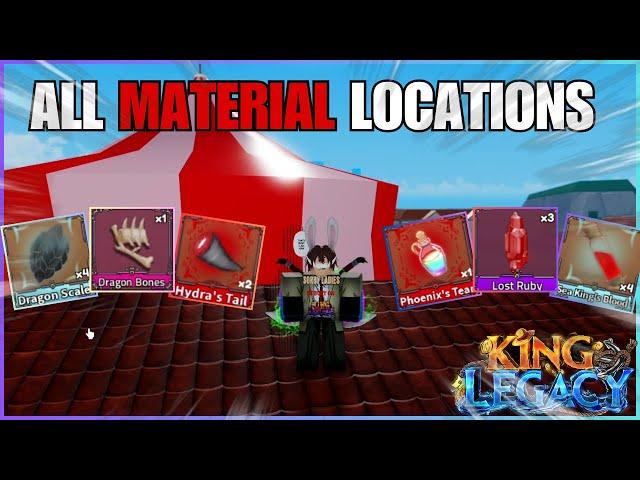 ALL MATERIAL LOCATIONS FOR UPDATE 7 (King Legacy)