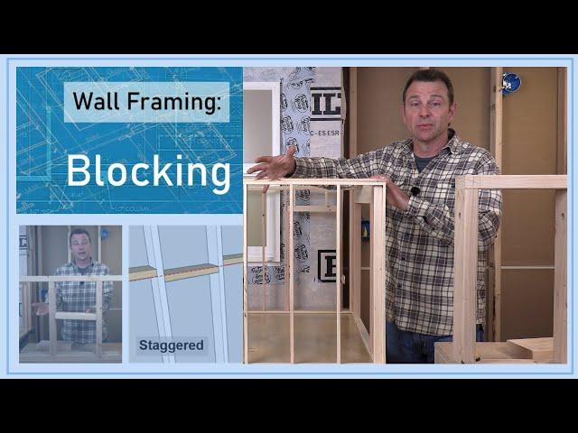 Learn about Blocking in Wall Framing - TEACH Construction Wall Framing Lesson Video Series