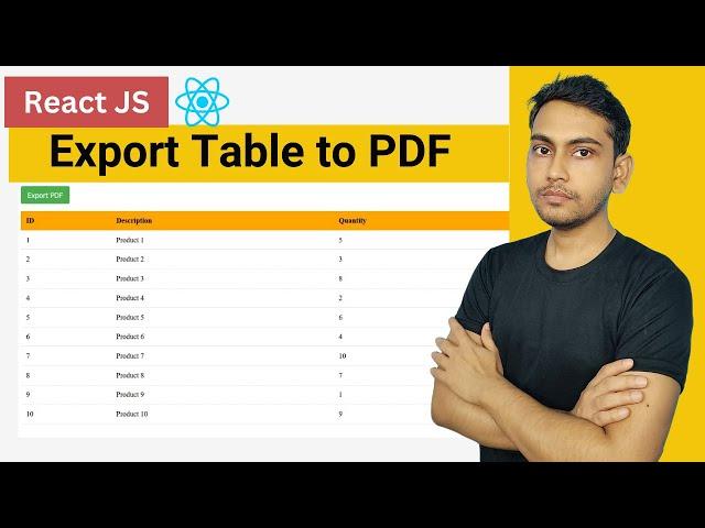 Export PDF Table in ReactJS