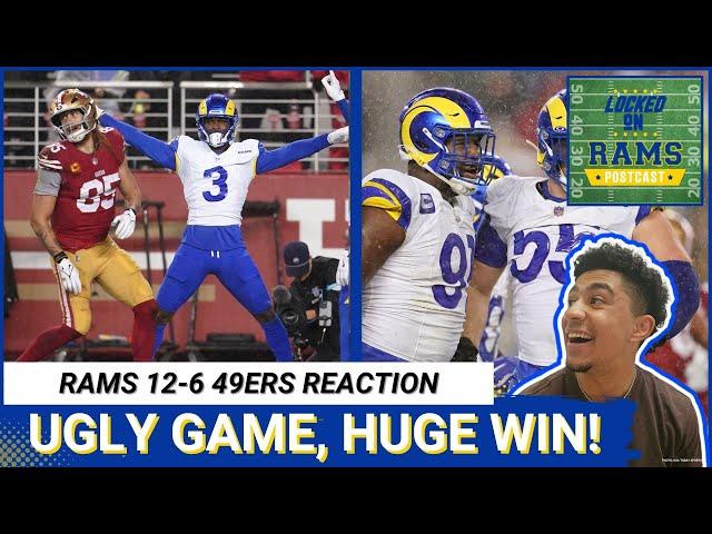 LOCKED ON RAMS POSTCAST: Los Angeles Rams WIN in the rain 12-6 over SF 49ers in huge NFC West battle