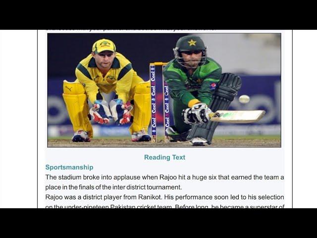 English Class 8: Unit 6 || Sportsmanship || Sindh textbook board || Dilshad Ahmed