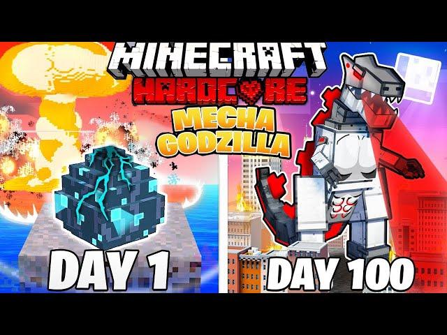 I Survived 100 DAYS as a MECHAGODZILLA in Minecraft Hardcore World... (Hindi) || AB