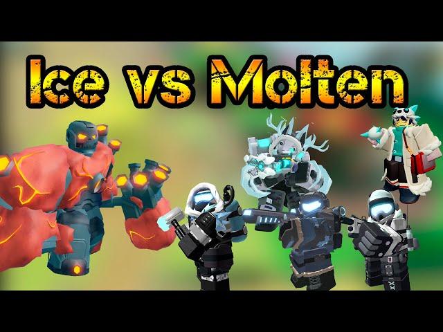 Ice vs Molten Roblox Tower Defense Simulator