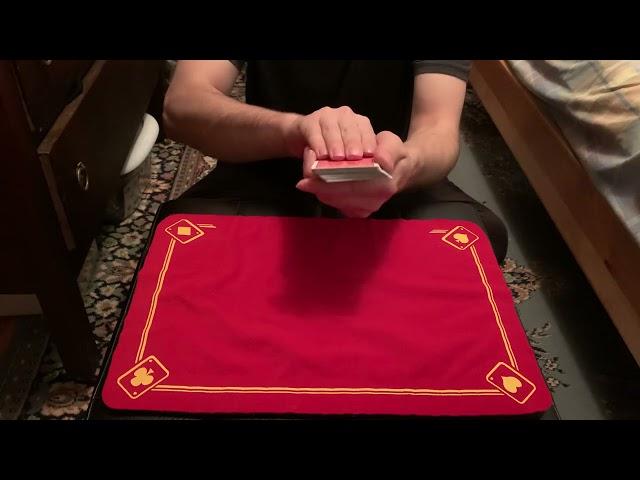 The Card Magician is Rising Cards again -                         (sleight of hand card magic trick)