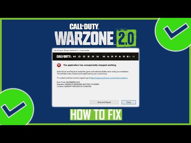 Fix: Call of Duty Warzone 2.0 Error Code: 0xC0000005