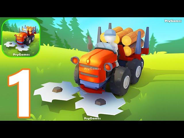 Stickman Tractor Lumber Harvest: Tree Cutting - Gameplay Walkthrough Part 1 Stickman Forest Cutting