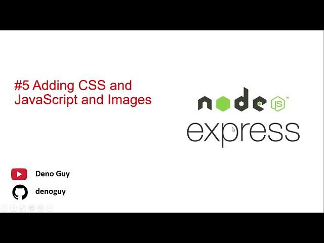 Express Js: 5 Adding CSS ,images and Js in express