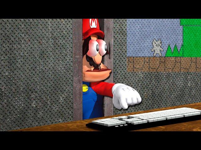 Mario Plays Cat Mario but every time he dies the walls close in