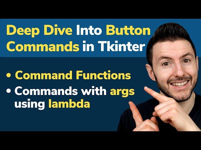 Button Command in Tkinter | Button Command Function With Arguments in Tkinter Using Lambda