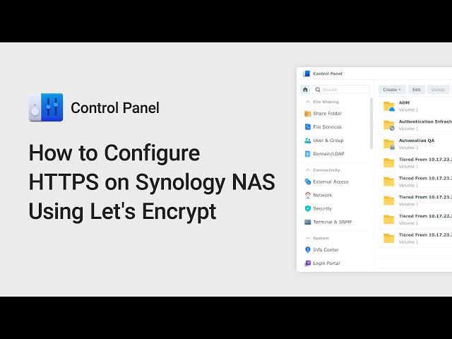 How to Configure HTTPS on Synology NAS Using Let's Encrypt | Synology