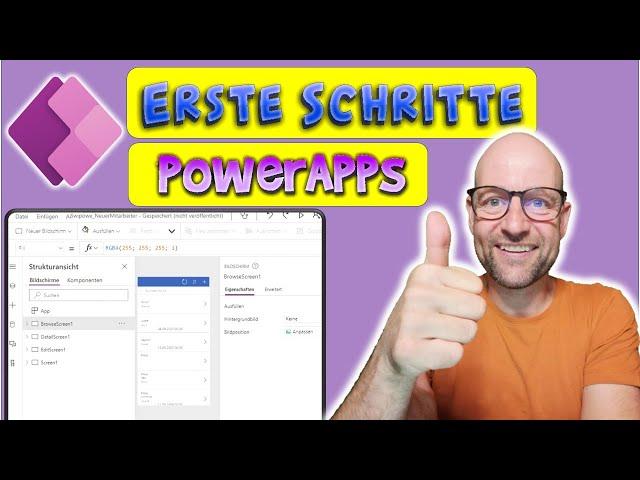 [ POWERAPPS ] [ ERSTE SCHRITTE ] Lerne wie man die erste eigene APP mit Excel Datenquelle erstellt.