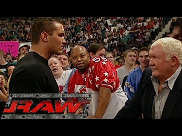 Randy Orton Confronts Harley Race (Spits on his Face) RAW Apr 26,2004