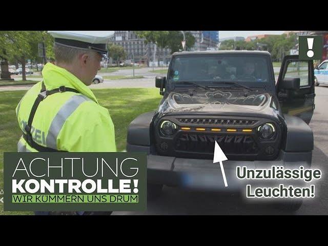  UNZULÄSSIGE, gelbe Beleuchtung am amerikanischen Geländewagen! | Achtung Kontrolle