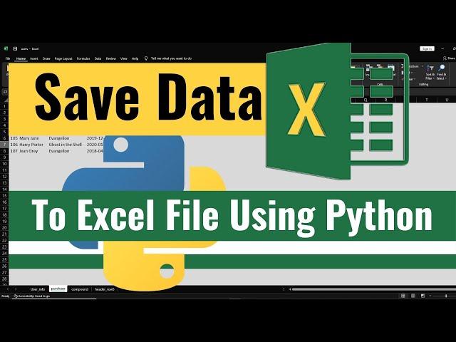 Save Data To Excel File In Python