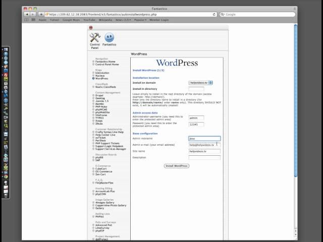 How to install Wordpress on CPANEL