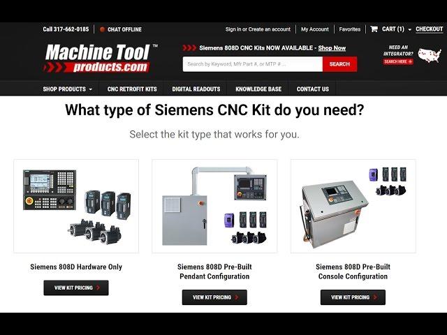 Siemens Sinumerik 808D Low-Cost CNC Retrofit Kit for 3-Axis Milling