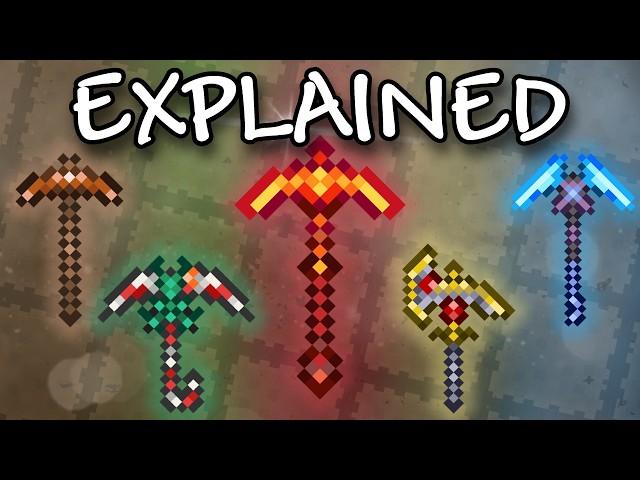 Every Single PICKAXE In Terraria EXPLAINED...