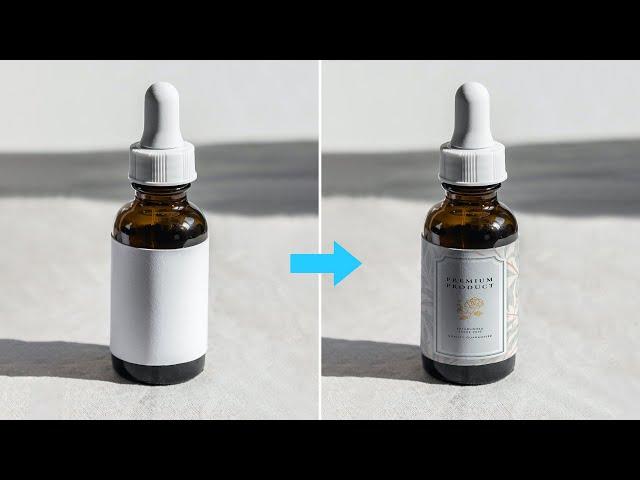 How to add a label into bottle in photoshop ?