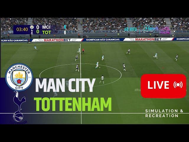 Manchester City vs Tottenham Hotspur LIVE Premier League 24/25 Full Match - Video Game Simulation