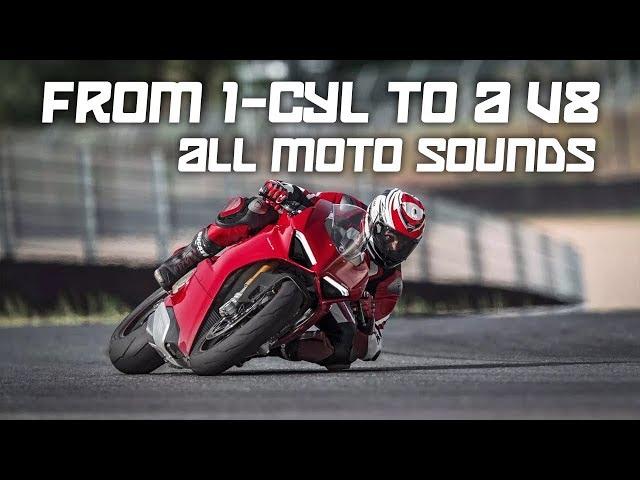 All Motorcycle Engine Sounds (from 1-cylinder to a V-8)