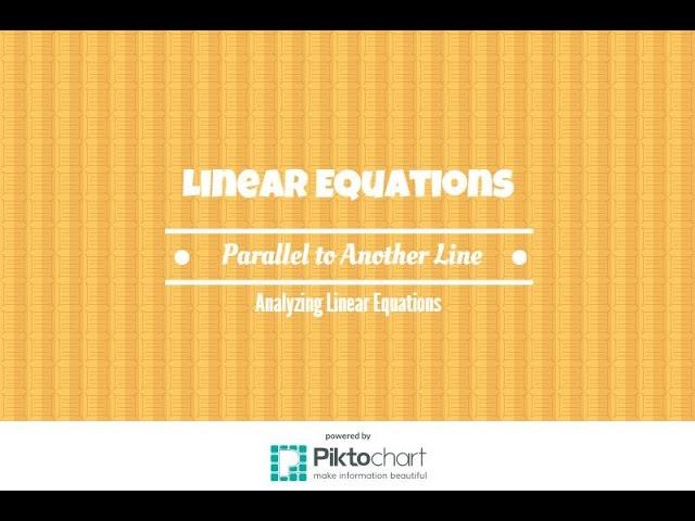 How to write an equation of a line that passes through a point and is parallel to another line