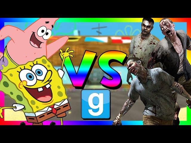 SPONGEBOB VS ZOMBIES | Gmod Sandbox (Funny Moments)