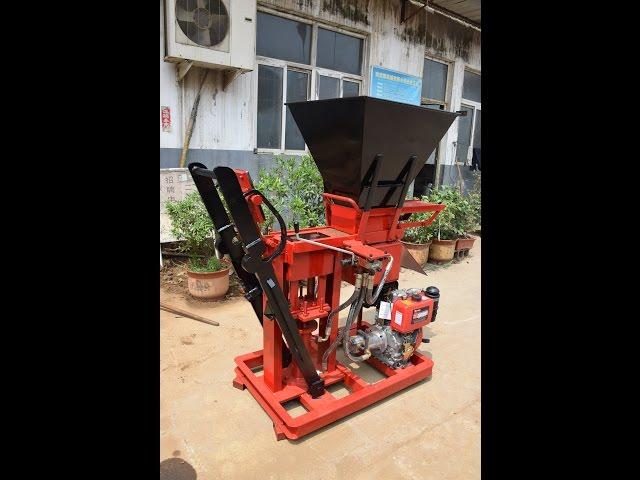 New design and  more convenient FL1- 25 diesel engine interlocking hydraulic brick machine