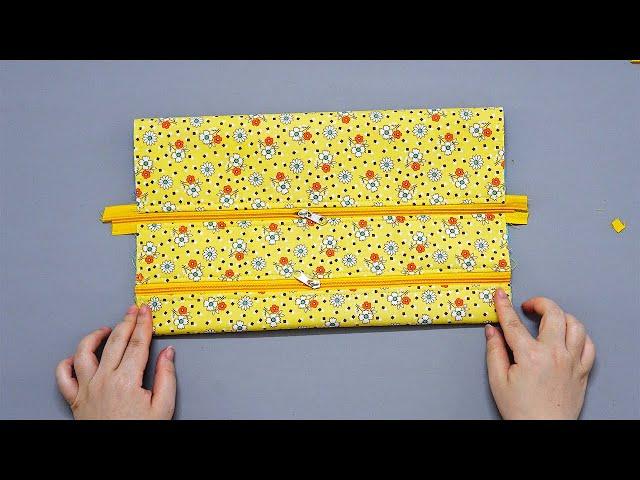 How To Make Cute Zipper Box Pouch  Easy Sewing Project