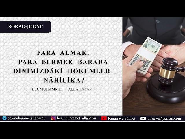 YSLAMDA  PARA ALYP-BERMEGİŇ, ARADA DURMAGYŇ HÖKÜMİ NÄME? | SORAG-JOGAP |BEGMUHAMMET ALLANAZAR #wagyz