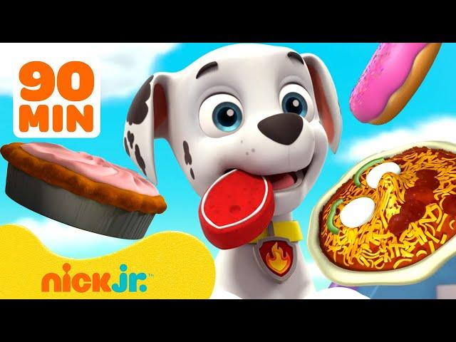 PAW Patrol Yummy Food Adventures & Rescues!  w/ Marshall | 90 Minutes | Nick Jr.