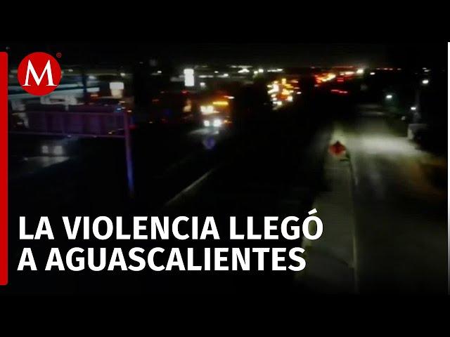 Reportan tres bloqueos carreteros y enfrentamientos en Aguascalientes