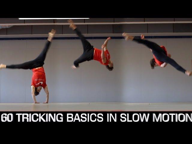 60 Tricking Basics - Easiest to Hardest (Slow Motion)