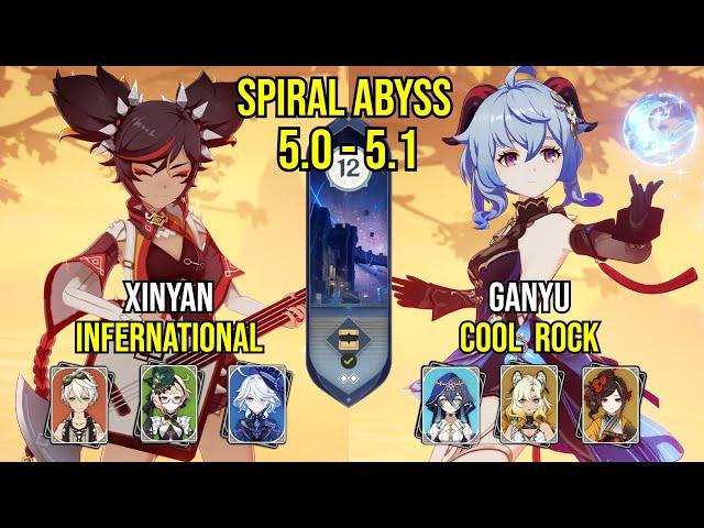 C6 Xinyan Infernational & C0 Ganyu Cool Rock ft. Xilonen | Spiral Abyss 5.1 - 5.0 | Genshin Impact