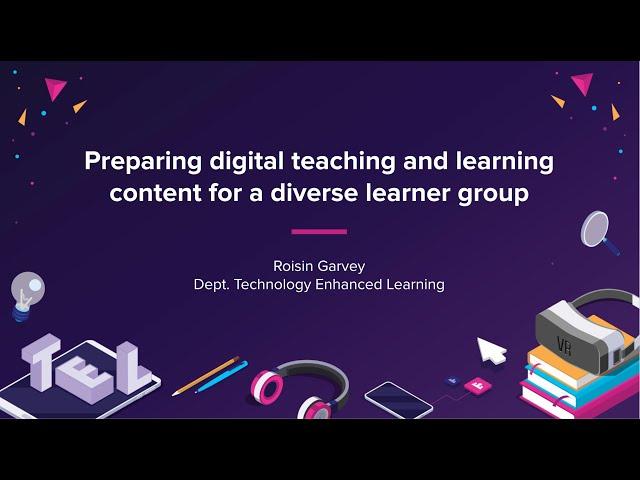 Preparing digital content for a diverse learner group