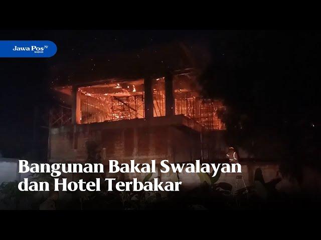 MADIUN -  Bangunan Bakal Swalayan dan Hotel Terbakar