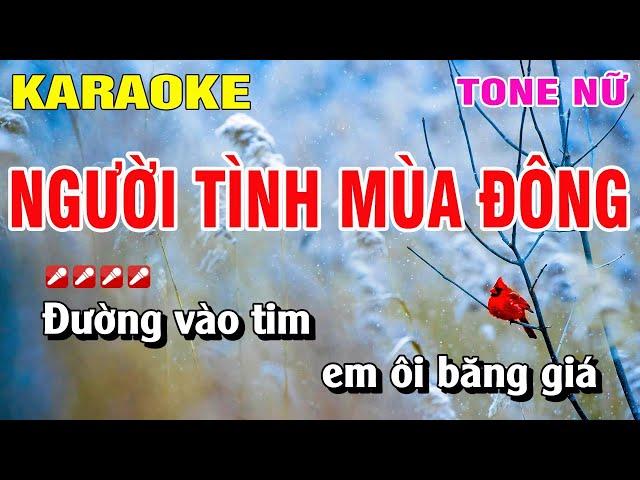 Karaoke Người Tình Mùa Đông Tone Nữ Nhạc Sống | Nguyễn Linh