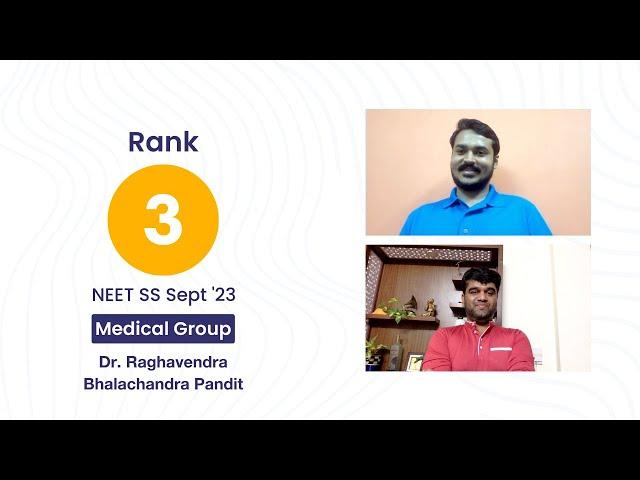 Rank 3, NEET-SS’23 (Medicine), Dr. Raghavendra says "General Medicine videos are enough for NEET SS"