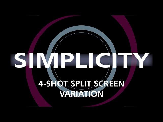 Variation of an animated 4-shot Split Screen in Adobe Premiere Pro