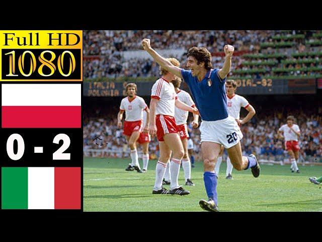 Poland 0-2 Italy world cup 1982 | Full highlight | 1080p HD | Paolo Rossi