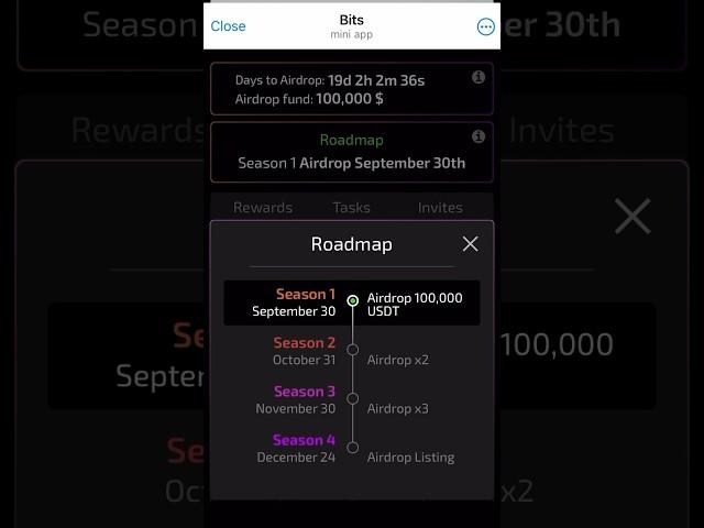 BITS 1st AirDrop 100K USDT September 30th #bits #toncoin #airdrop #crypto